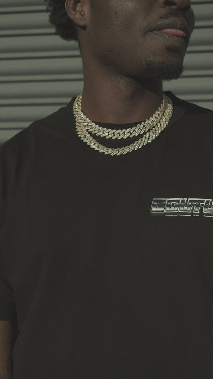 15MM ICED OUT CUBAN LINK CHAIN - GOLD